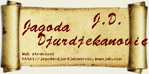 Jagoda Đurđekanović vizit kartica